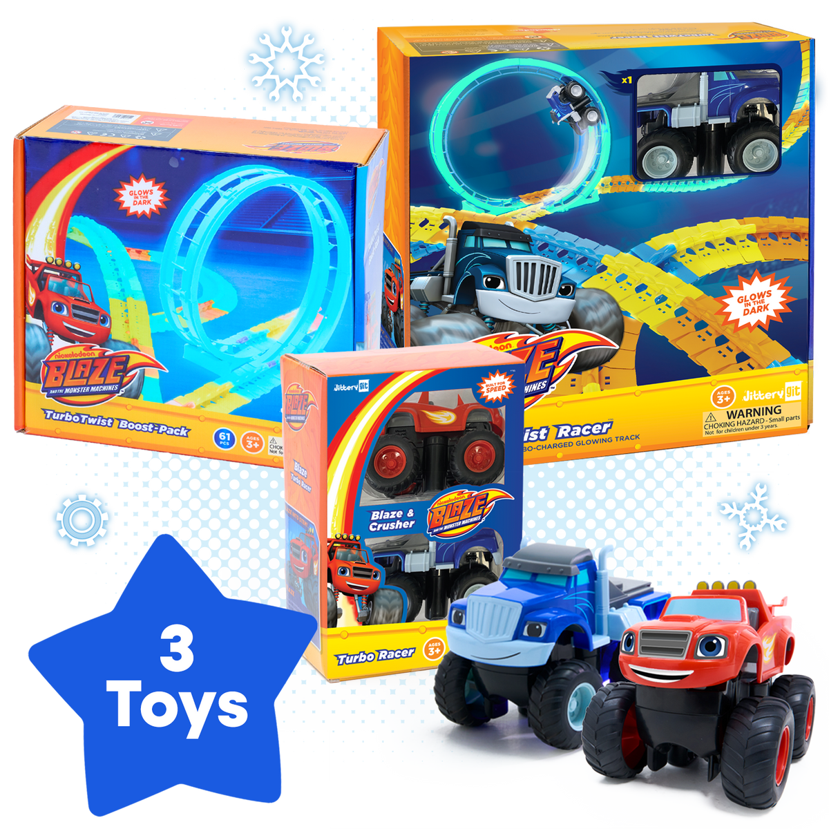 Blaze™ Racing Adventure Bundle – 3 Toys, Turbo-Charged Fun