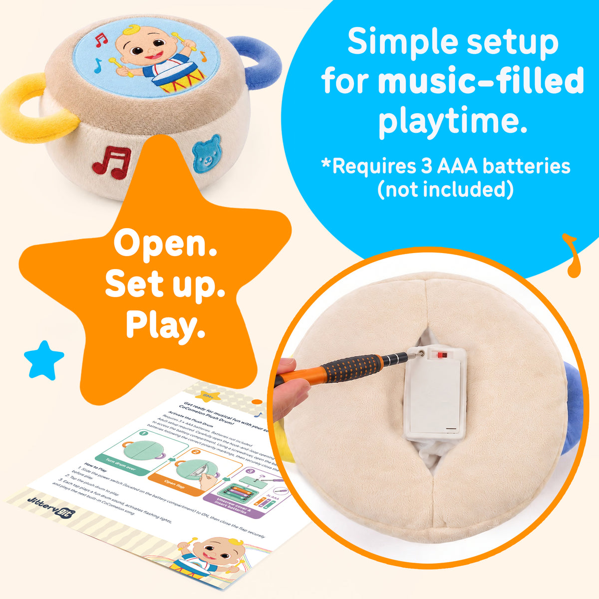 CoComelon Plush Drum - JJ
