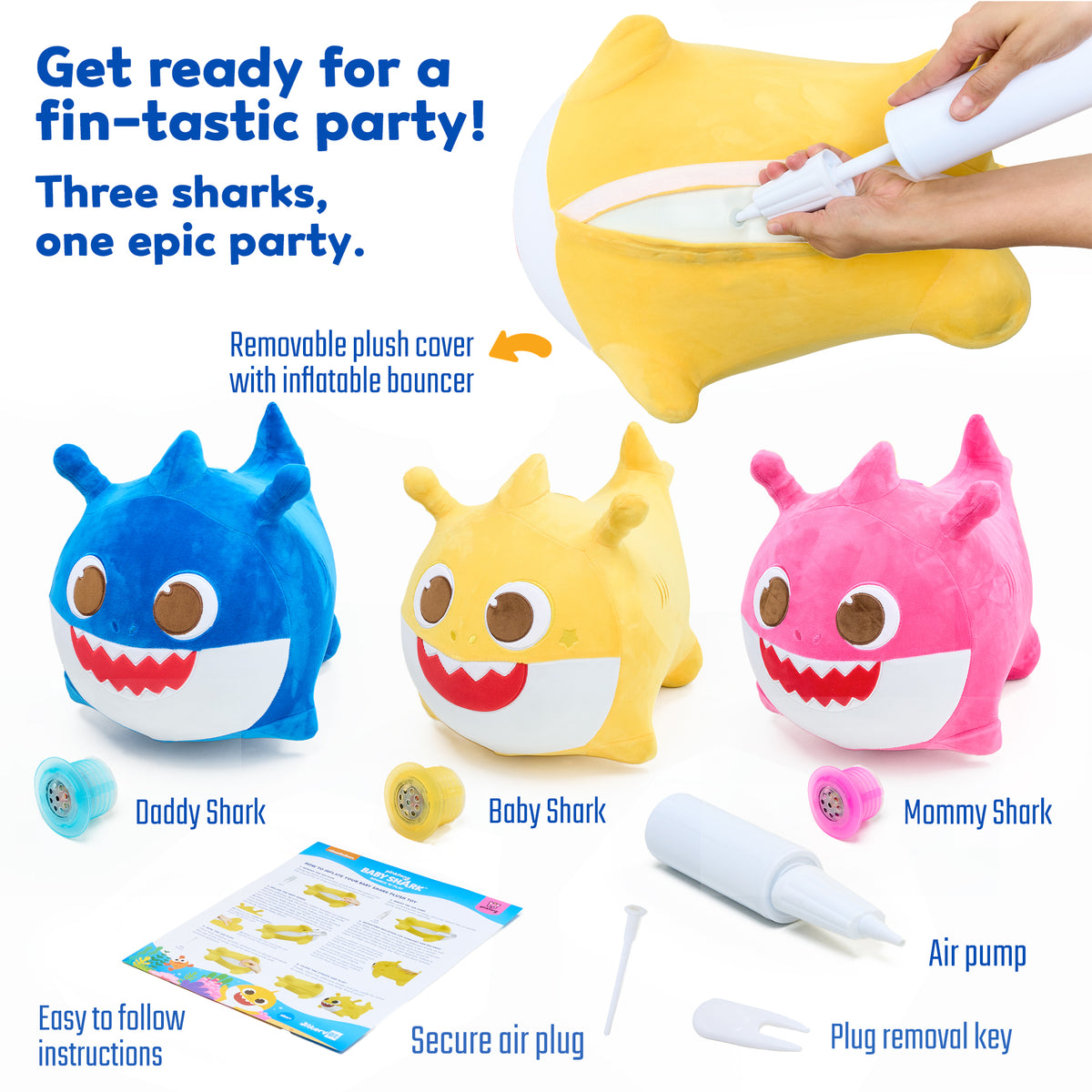 Baby Shark™ Bouncy Bundle – 3 Toys, Endless Fun