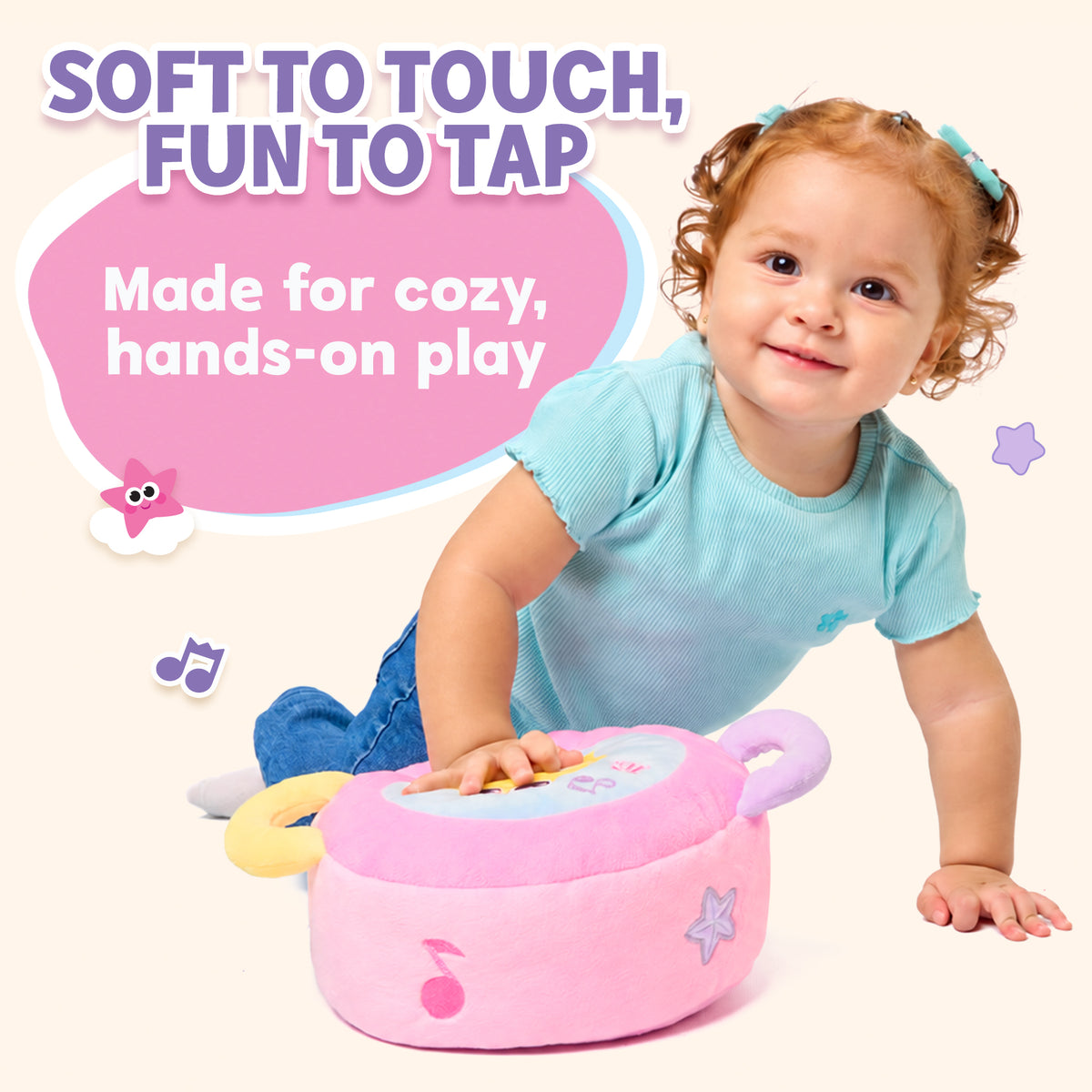 Baby Shark Plush Drum Pink
