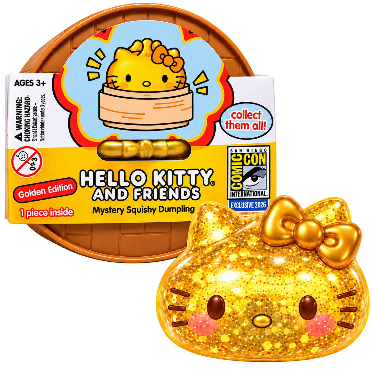 Hello Kitty and Friends Mystery Squishy Dumpling – Golden Edition