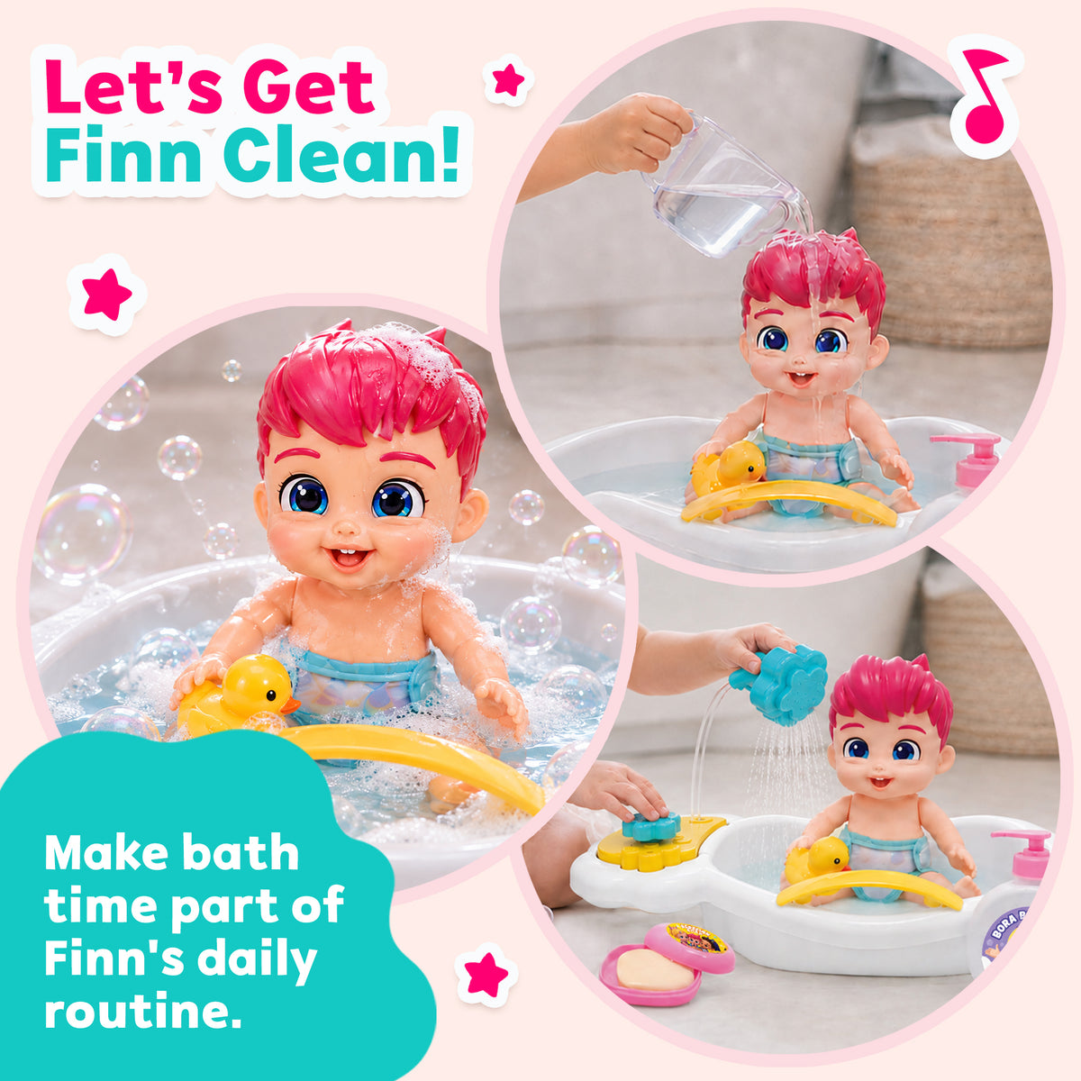 Bebefinn Bath Time Set