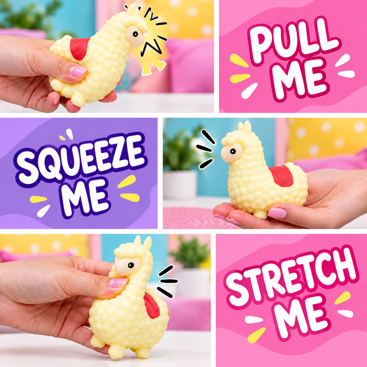 Calma Llama Stress Toy – Squishy Llama Fidget