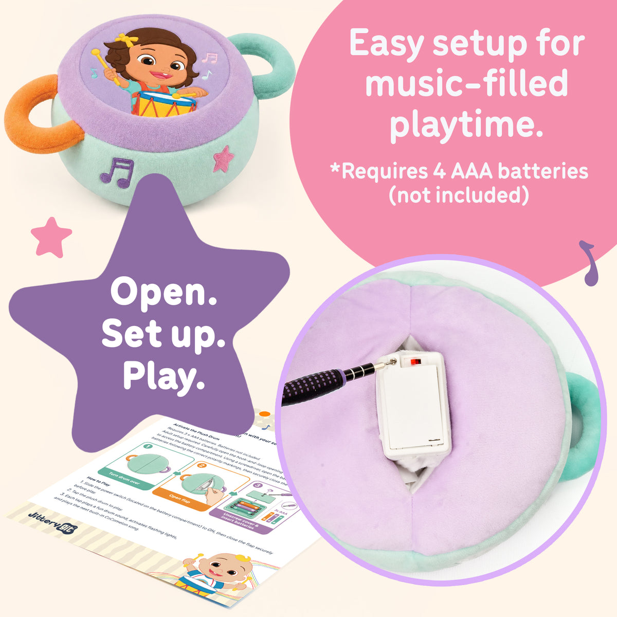 CoComelon Plush Drum – Nina