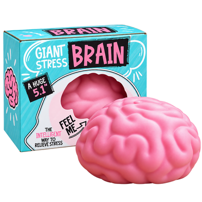 Giant Brain Stress Ball – Jumbo Squishy Toy