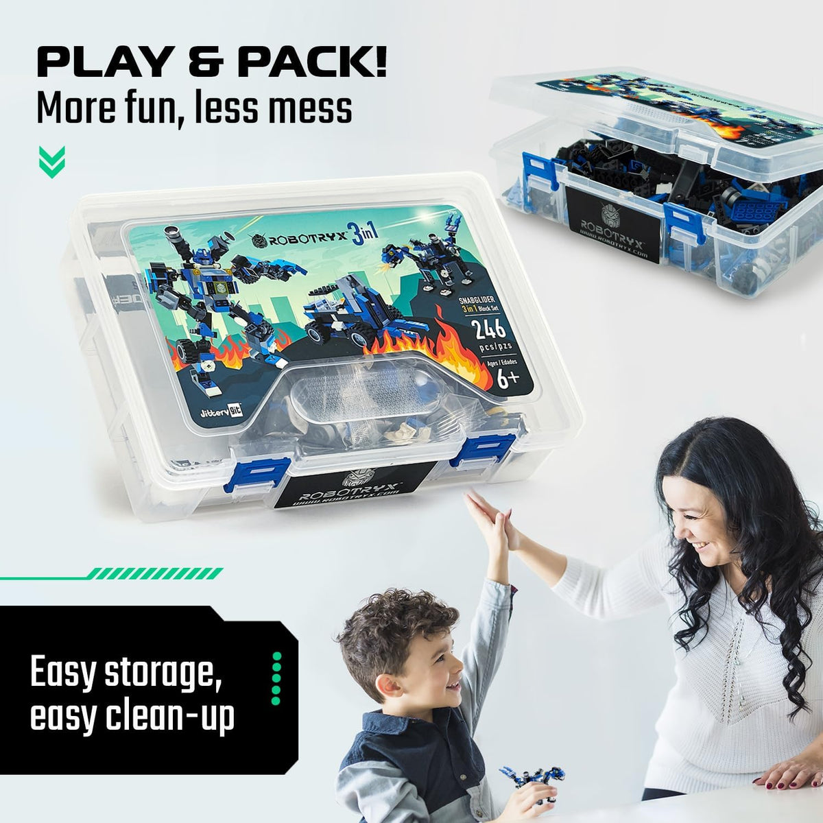 Snabglider — 3-in-1 Robot Building Set with Cannon Blasters