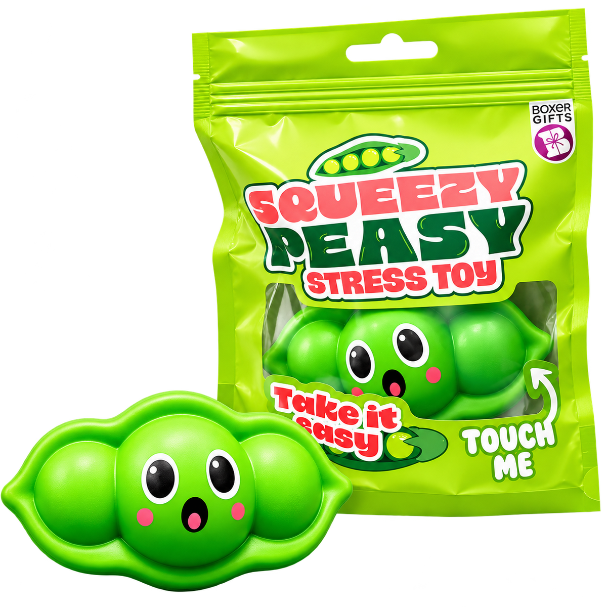 Squeezy Peasy Pea Pod Stress Toy – Squishy Fidget