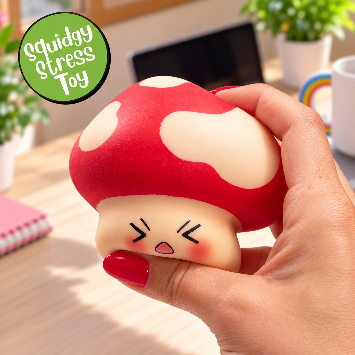 Stress Shroom Mushroom Squishy – Novelty Stress Toy