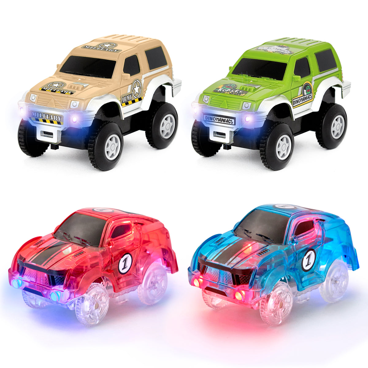 Xtra Racers & 4x4's Bundle – 4 Light-Up Cars
