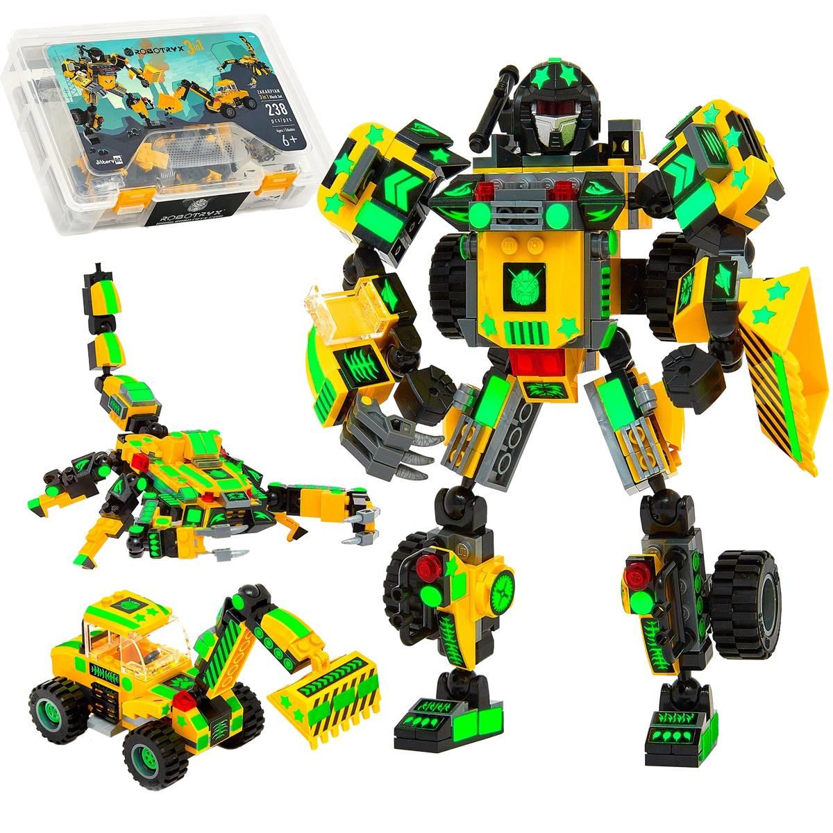 Zakarpian — 3-in-1 Convertible Robot Building Set